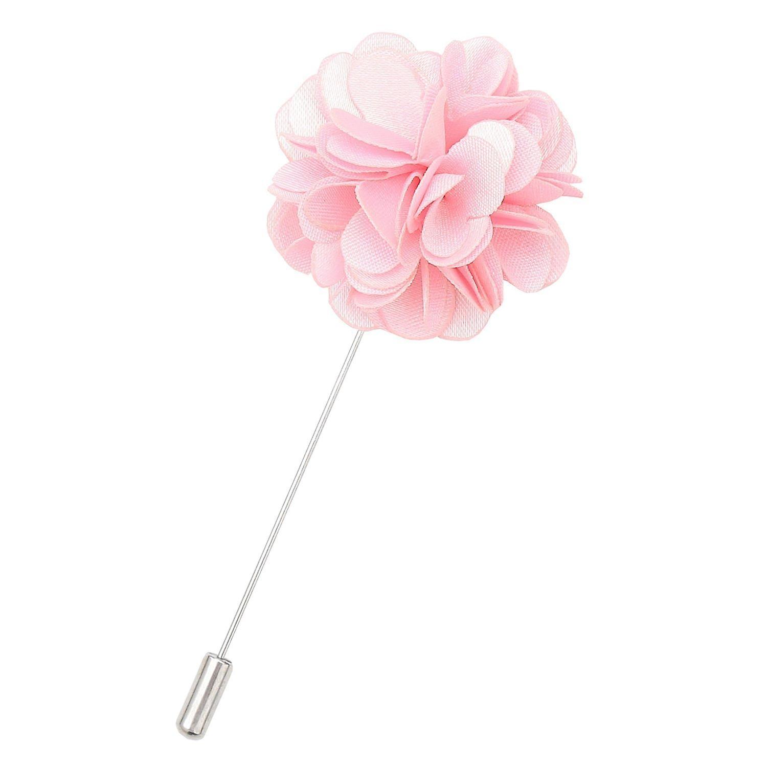 Baby Pink Plain Satin Lapel Pin
