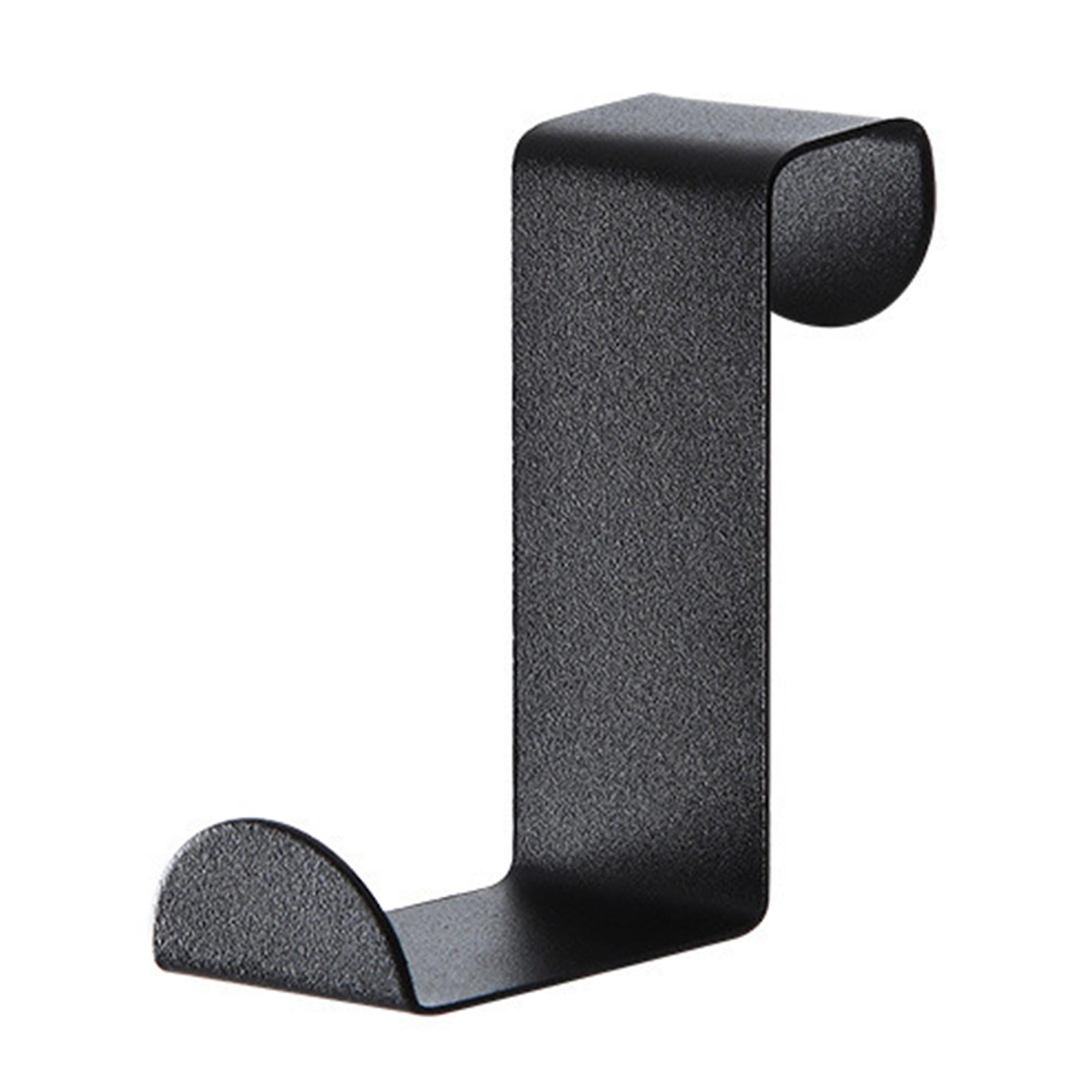 2pcs S-shaped Hooks Hanging Hooks  Black Non-slip S-shaped Punch-free Hooks