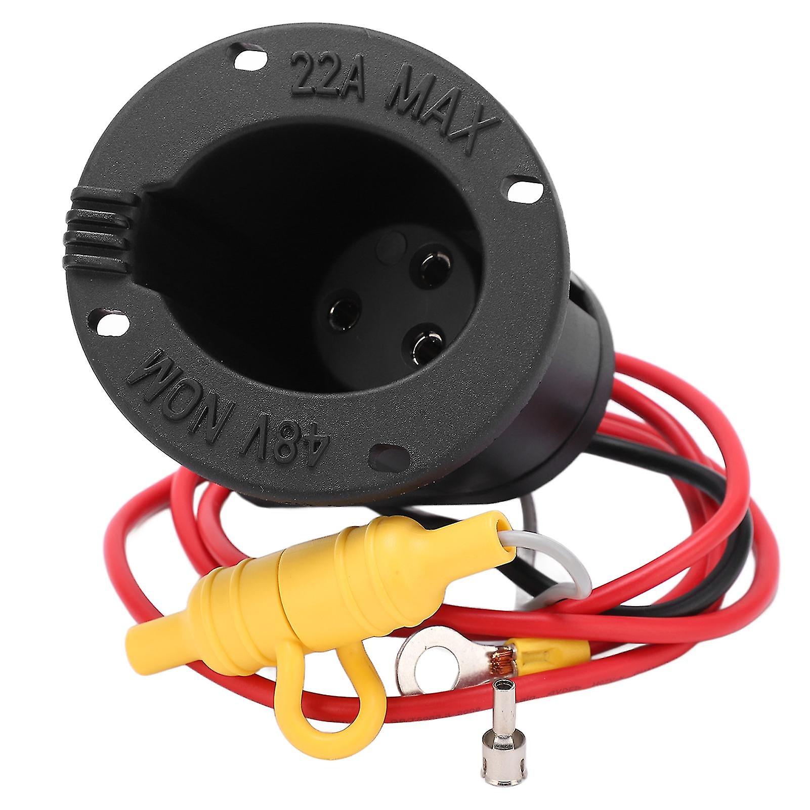 Dc 48 Volt Powerdrive Charger Fuse Receptacle Charging Socket 101802101 Replacement For Club Car Ds Models 2000up