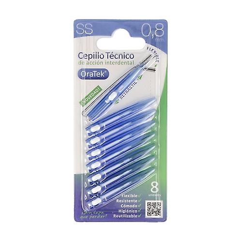 Retractable interdental brush 0.8 mm 8 units