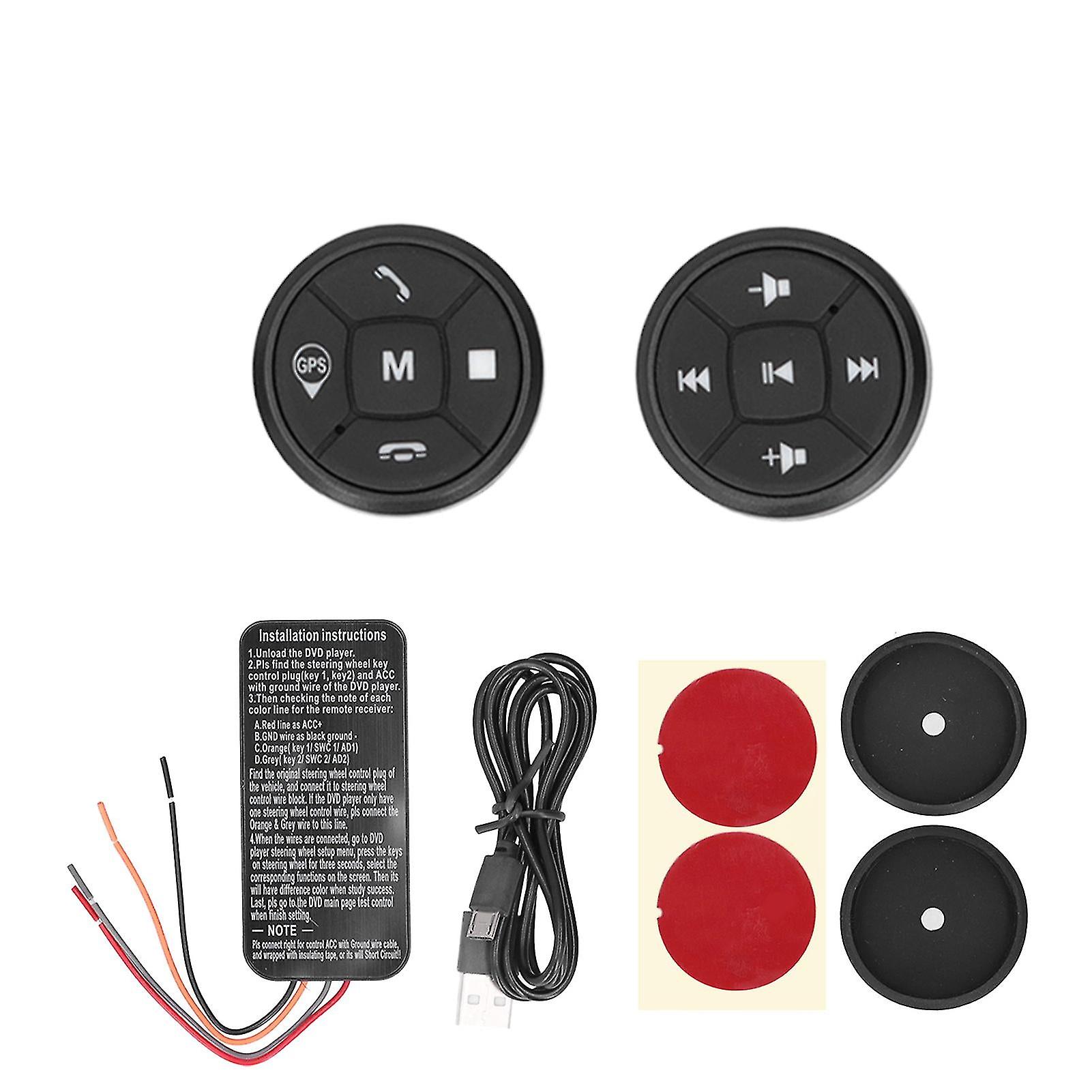 10Key Steering Wheel Media Button Wireless Bluetooth Remote Control Universal For Car