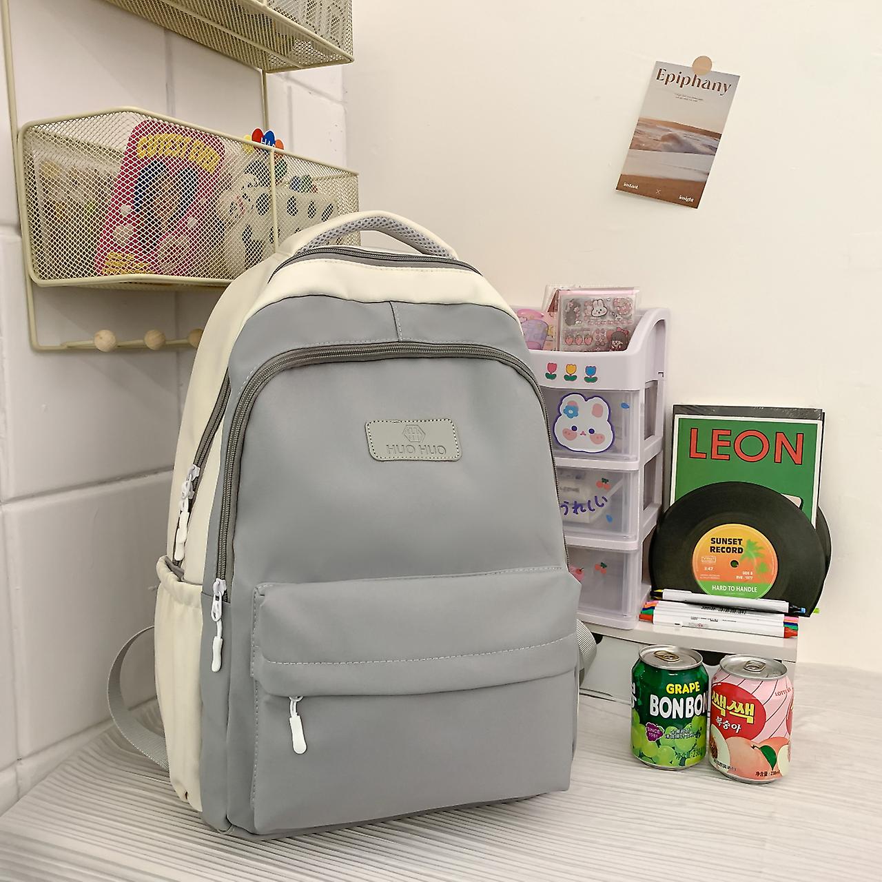 Get Ready For School With Our Spacious Women S Korean Version Backpack - Perfect For High School College And Middle School Students!