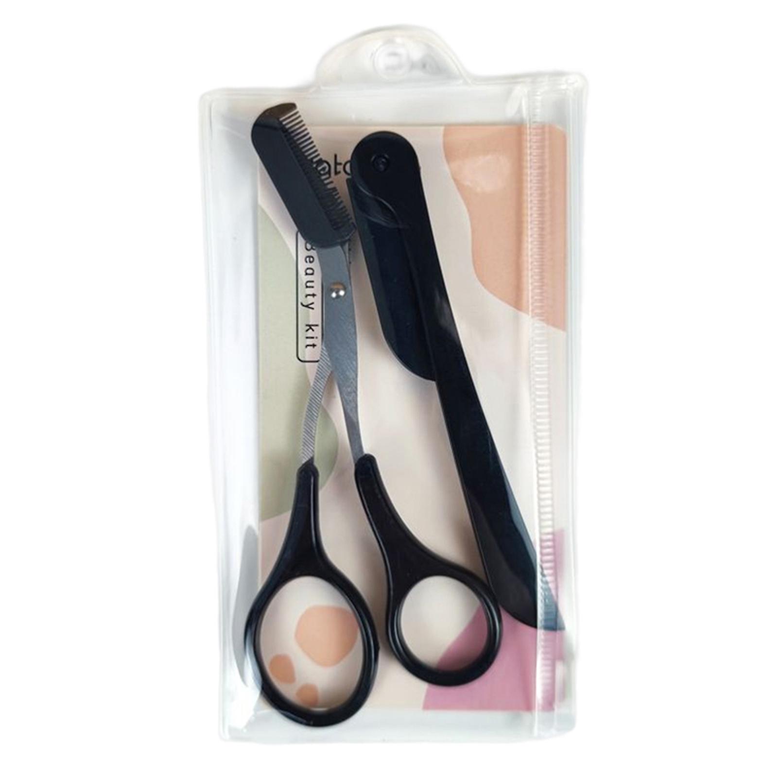 Eyebrow Scissors With Comb Multipurpose Exfoliating Dermaplaning Tool Razors For Eyebrow Grooming Beauty Tools