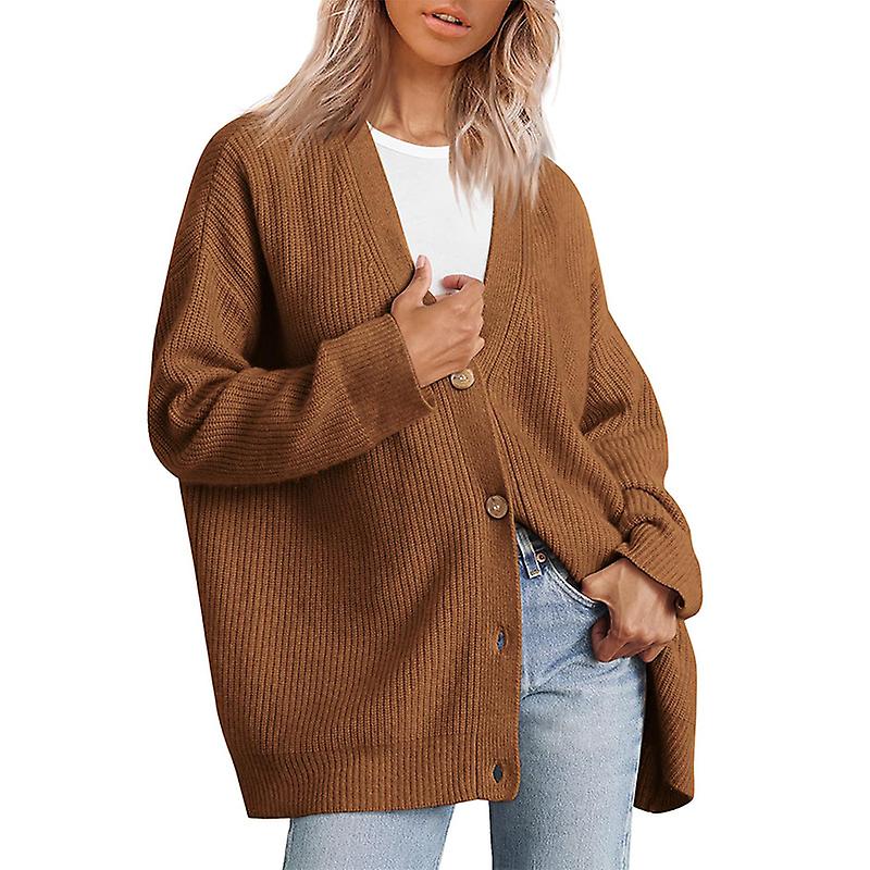 Women's Cardigan Open Front Oversized Button Lightweight Sweaters