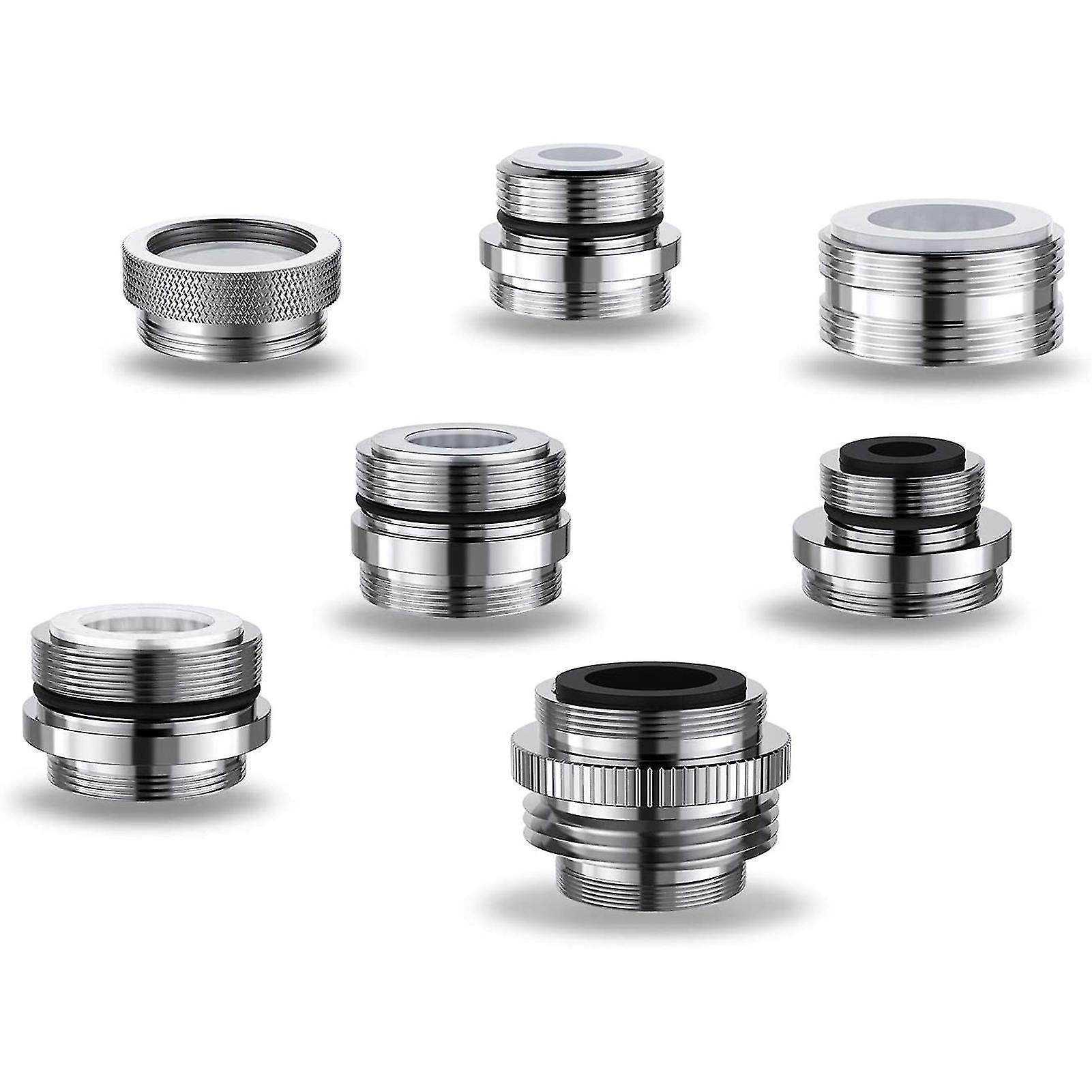 7pcs Multiple Size Tap Hose Adapters Solid Brass Fit Removable Sink Aerators