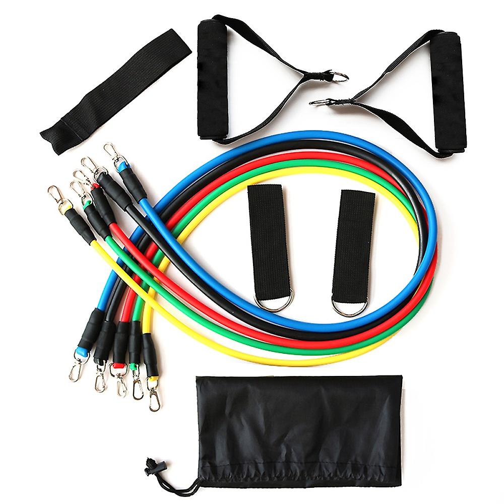 Fitness Puller 11 Piece Set of Multi-functional Muscle Yoga Training Rope Strength Training Resistan