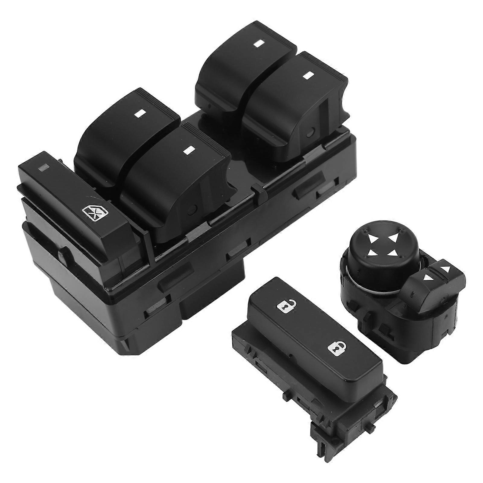 3pcs Power Window Switch Kit 15873293 Rearview Mirror Control Button Replacement for GMC Sierra LHD