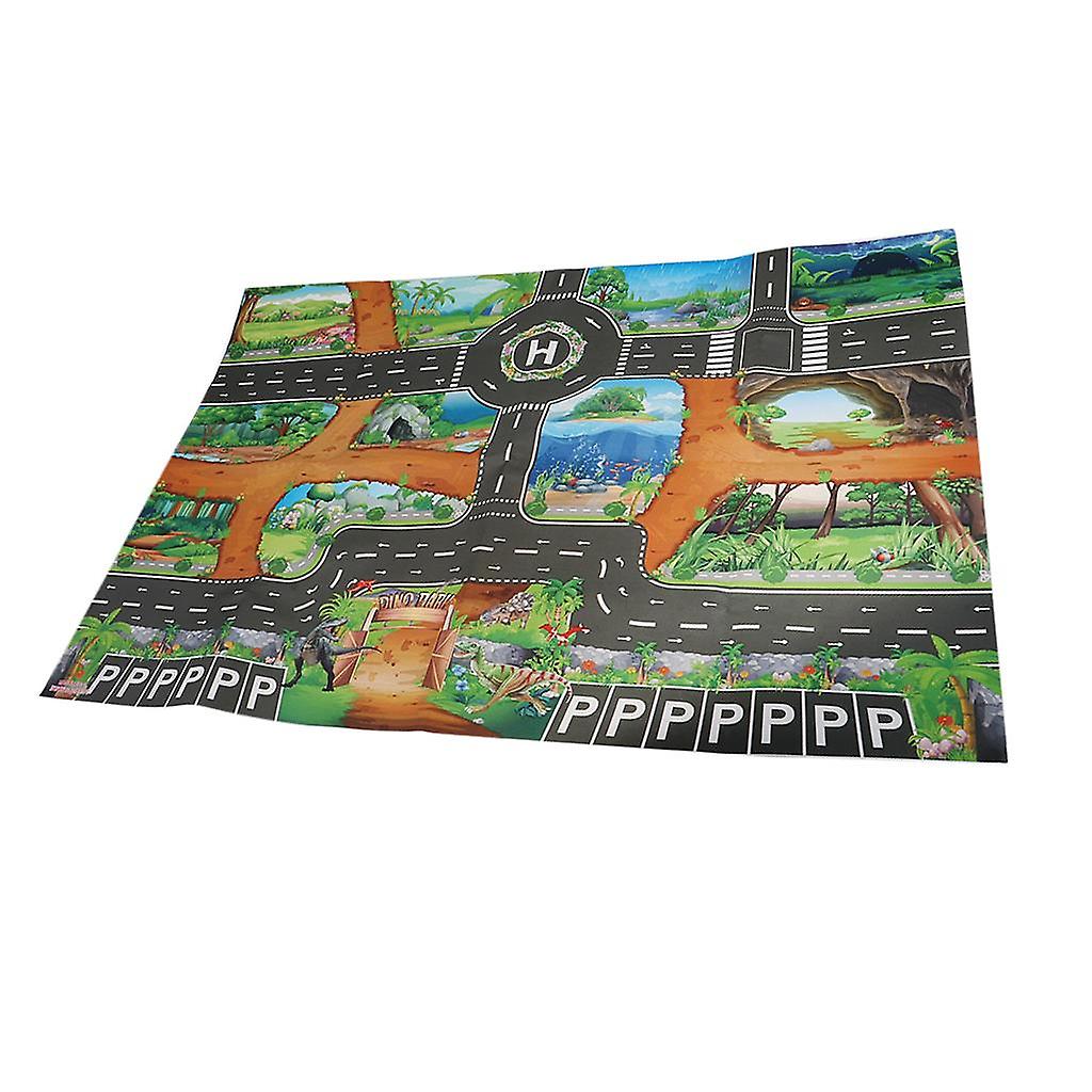 Dinosaur Park Crawling Mat Game Map Traffic for Children Interactive Playing