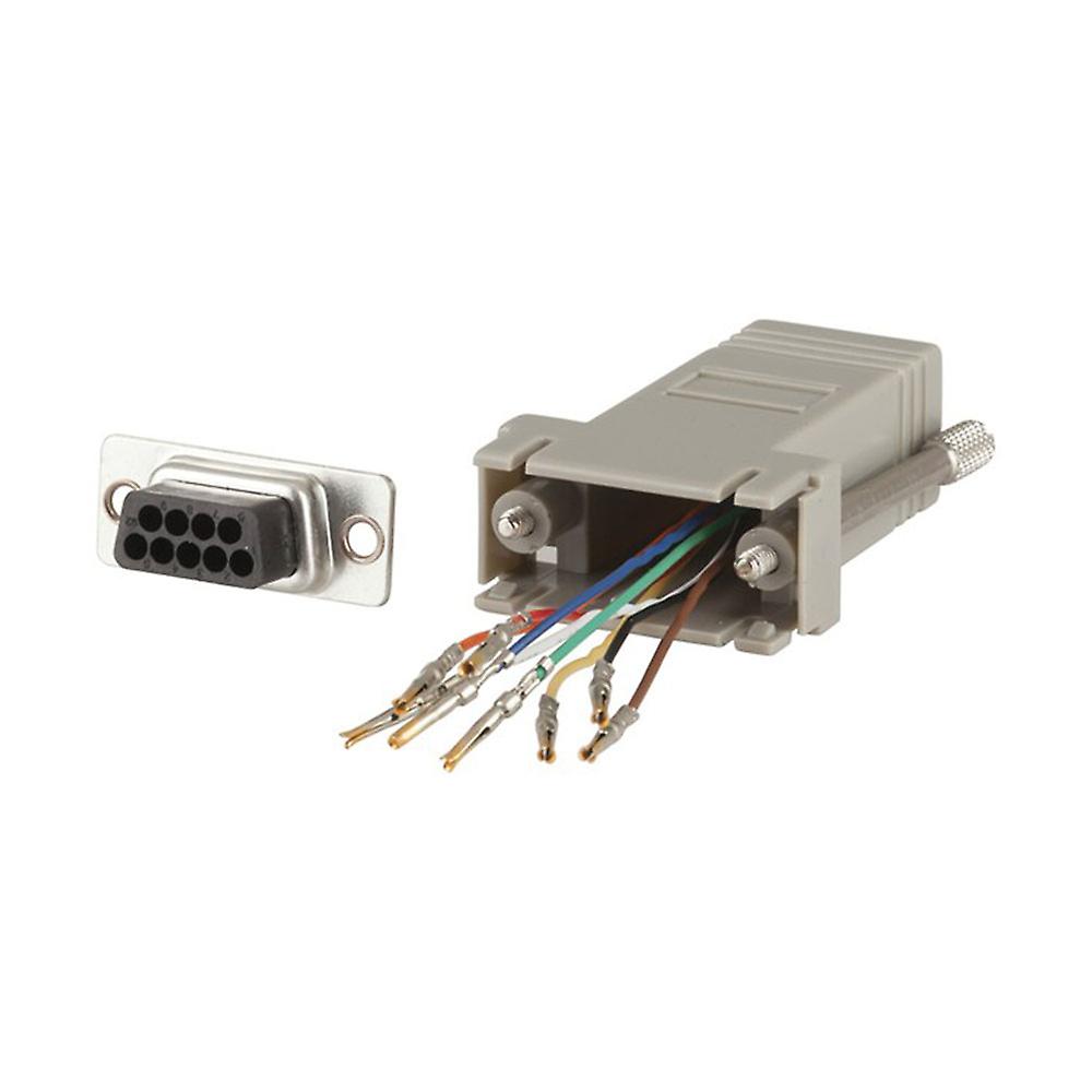 D9 Female to RJ45 Computer Adaptor Computer Signal Type Serial Parallel Data