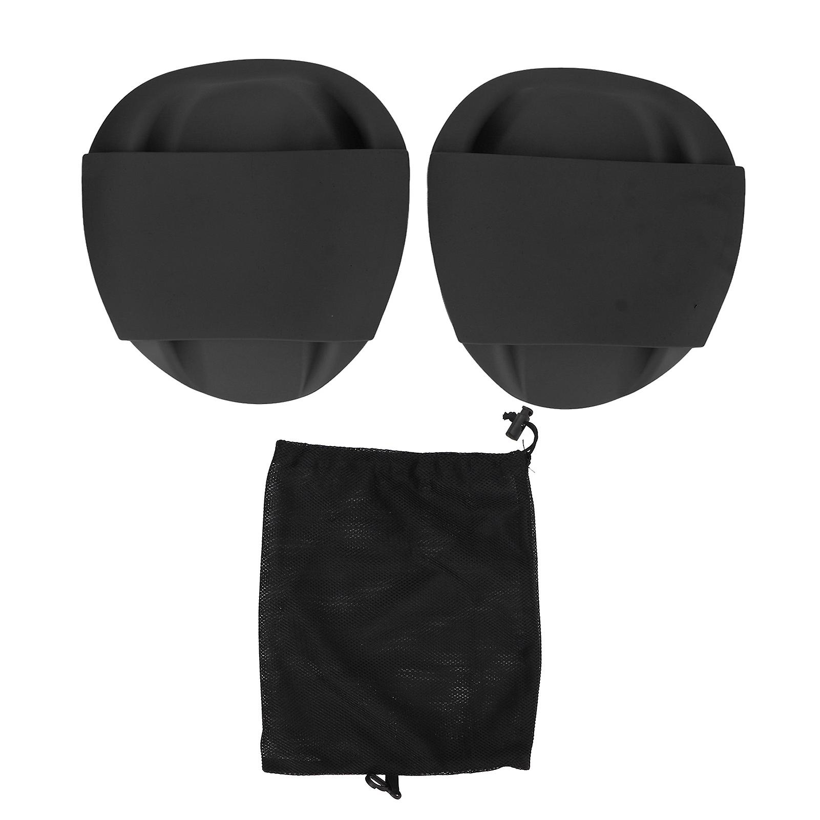 Pagaie d'entraînement de natation ergonomique en silicone PP noir, grande taille, pour nage libre