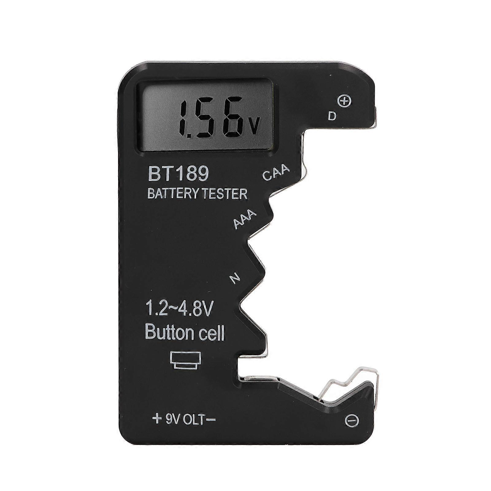 Rankomu Battery Life Checker Battery Checker Capacity Tester Meter, Digital Display Tool for AA, AAA, 6F22, 9V, 1.5V, Black
