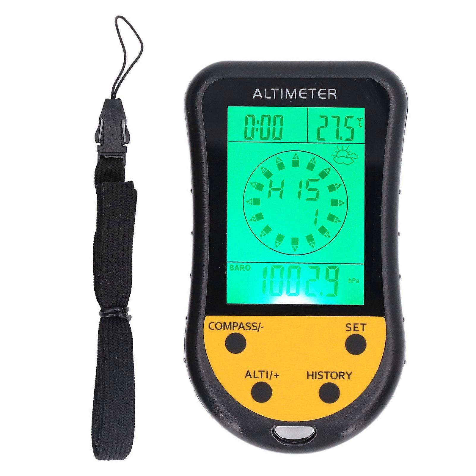 Altimeter Digital Altimeter 8 in 1 Multifunctional Barometer Thermometer Portable Weather Sensor for Hiking Skiing Outdoor Activities