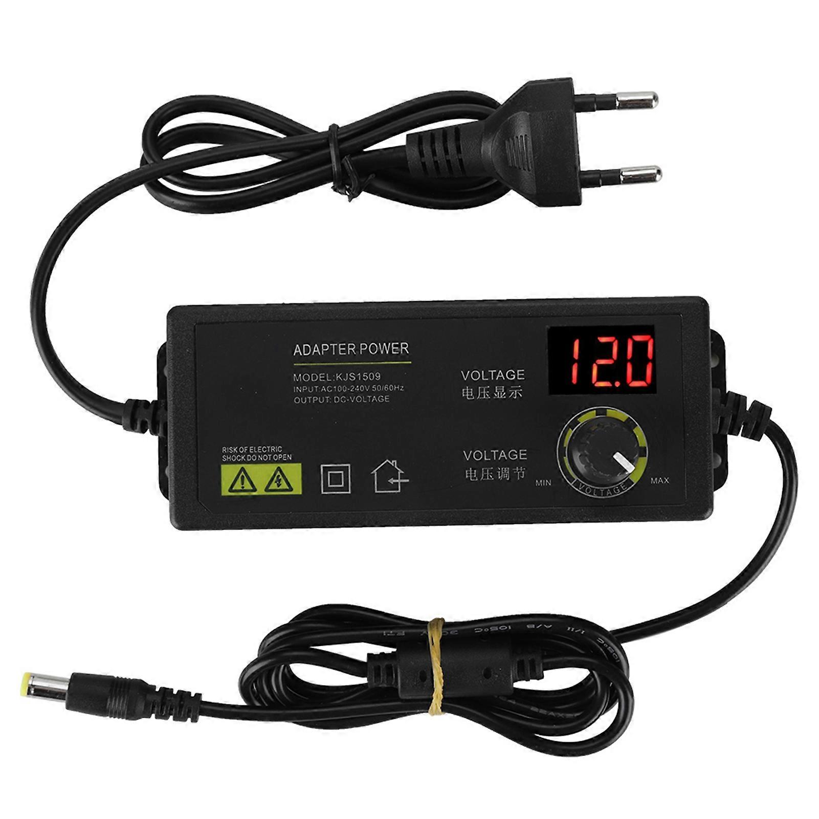60W 5A Adjustable Voltage Motor Speed Controller 3-12V Dimmable DC Power Supply Adapter for Electric Motor Regulation