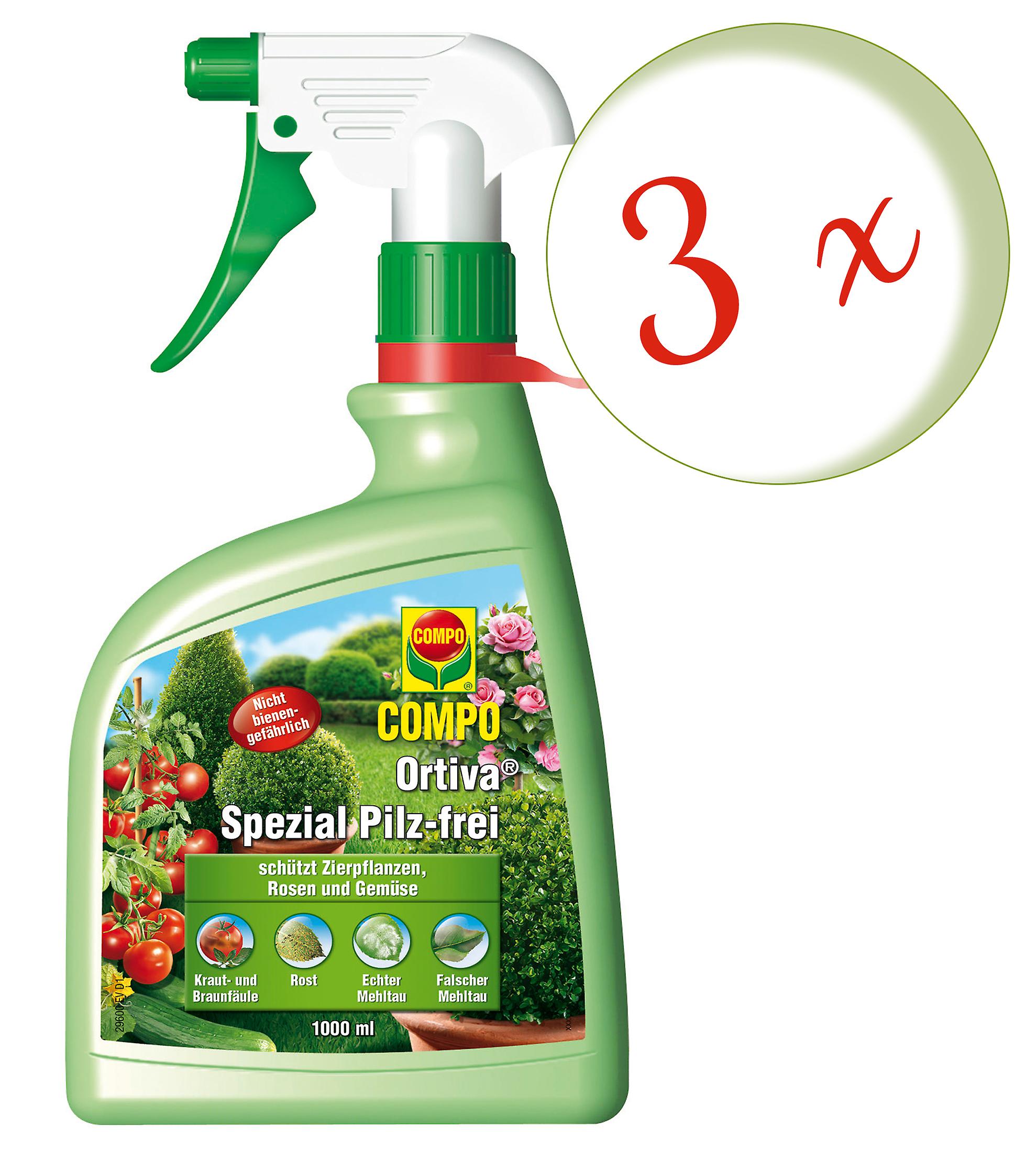 3 × COMPO Ortiva® تركيز بؤري تلقائي خاص خال من الفطر ، 1 لتر