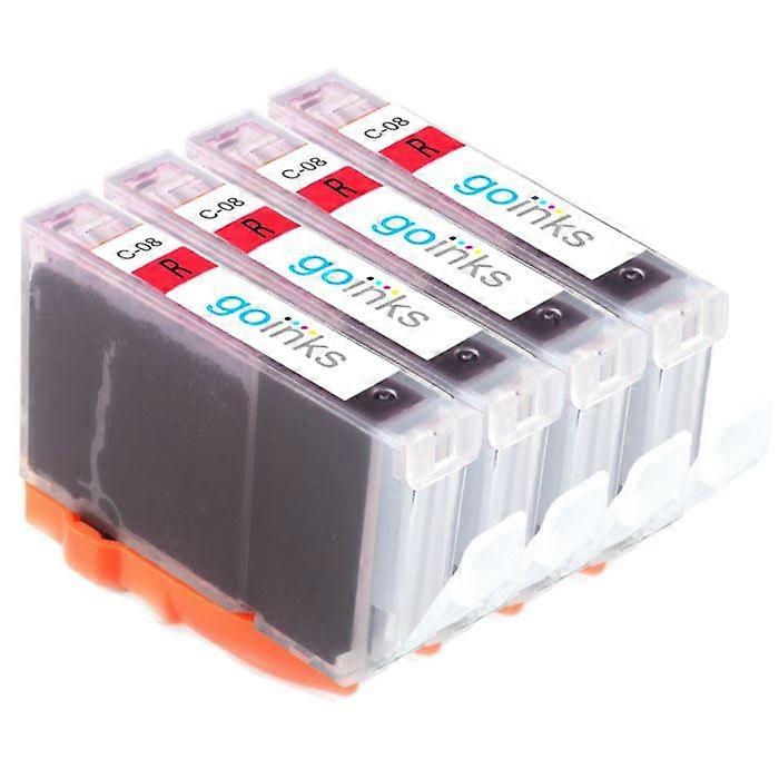 Go Inks Compatible CLI-8R Ink Cartridge Black, 4 Pack for Canon Pixma Printers