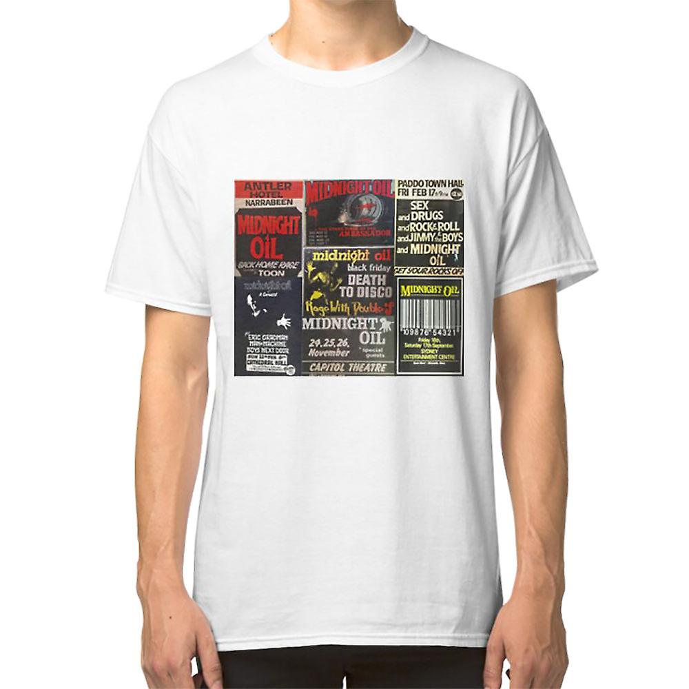 7 old midnight oil posters T-shirt