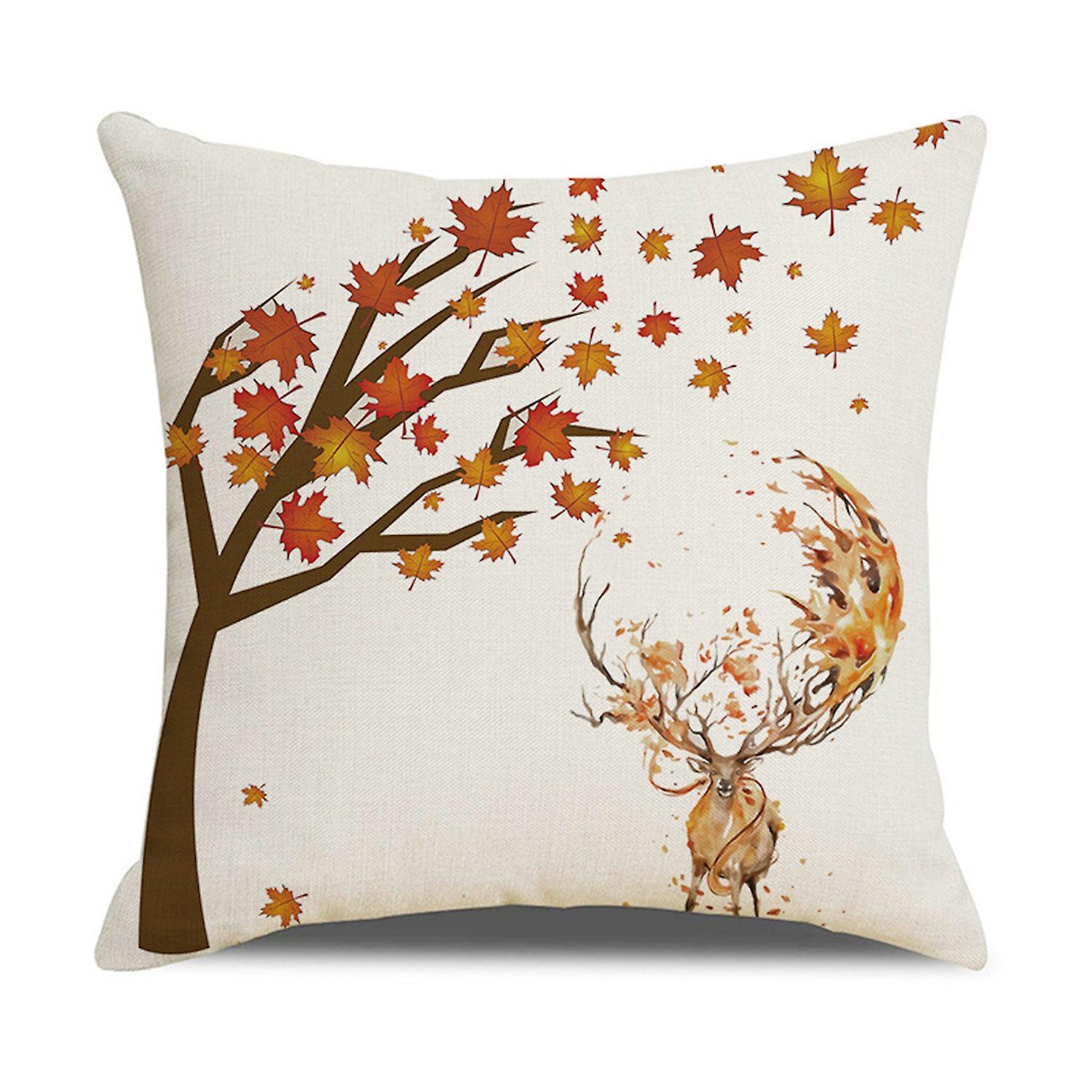 Throw Pillowcase Square Shape One Side Printed Invisible Zipper Decorative Soft Sofa Throw Pillow Pr