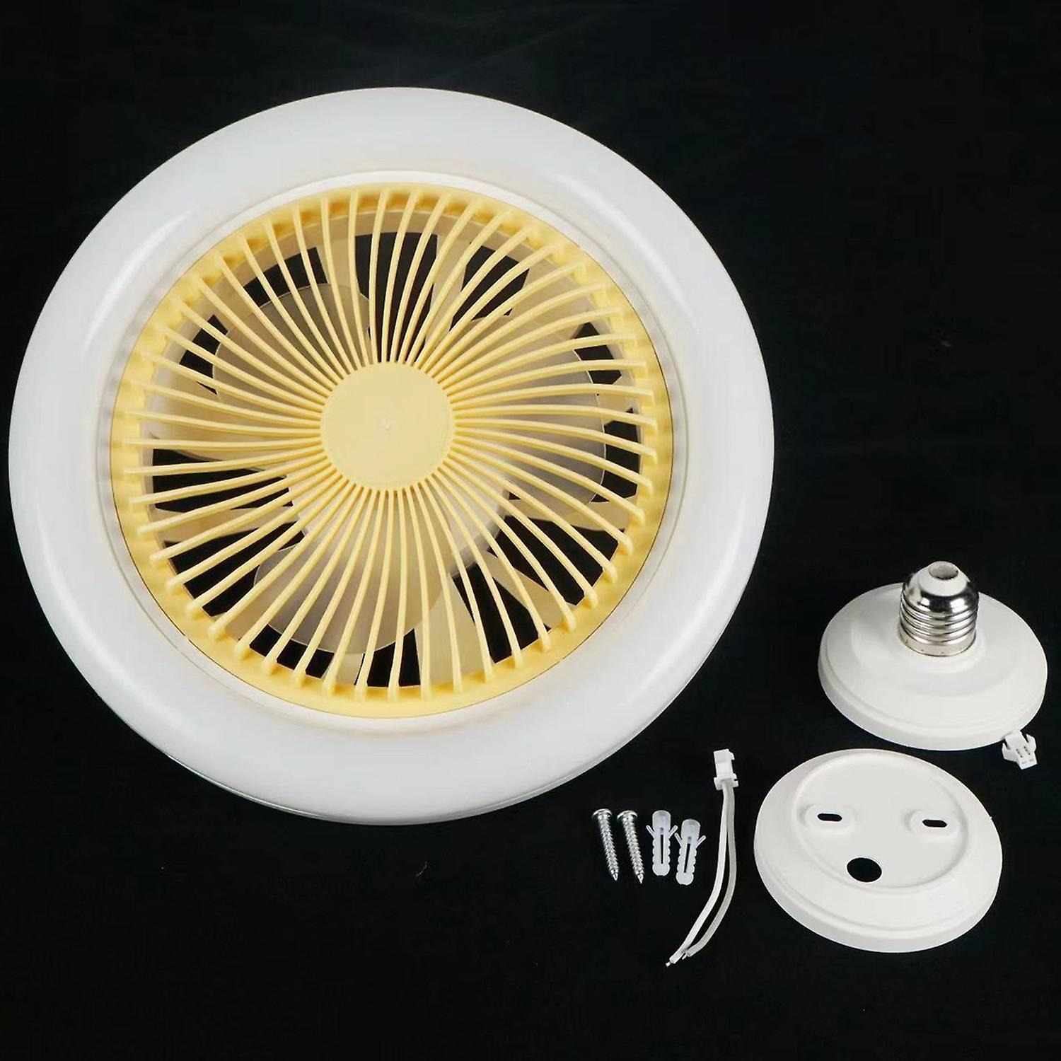 E27 Lamp Head Ceiling Dual-purpose Fan Lamp 3-Gear Adjustment Small Ceiling Fan Light for Kids Room 