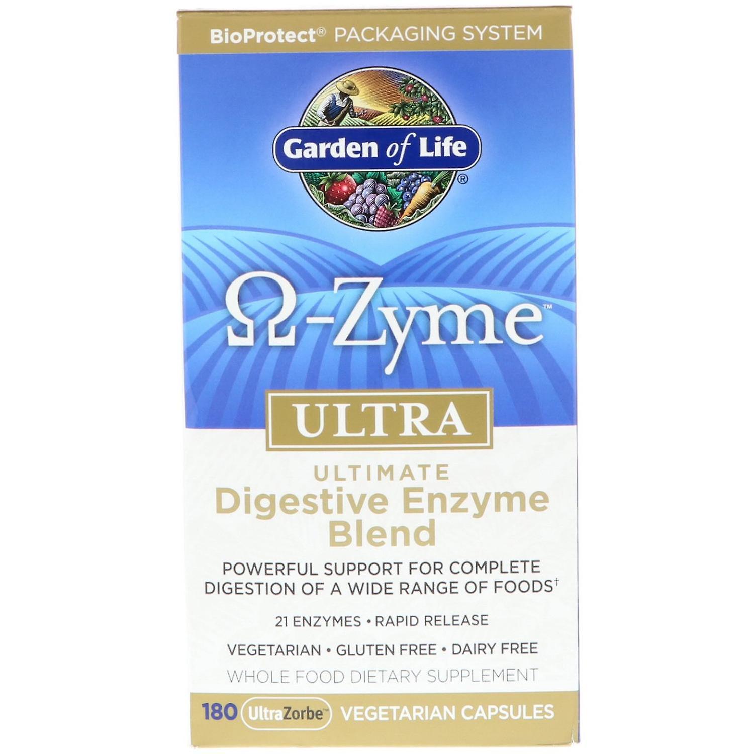 Garden of Life, O-Zyme, Ultra, Ultimate Digestive Enzyme Blend, 180 UltraZorbe V