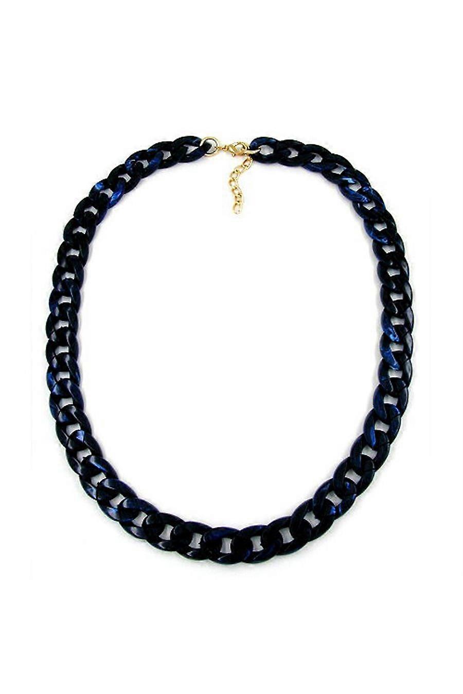 Necklace Curb Chain Blue 60cm - Gl05856