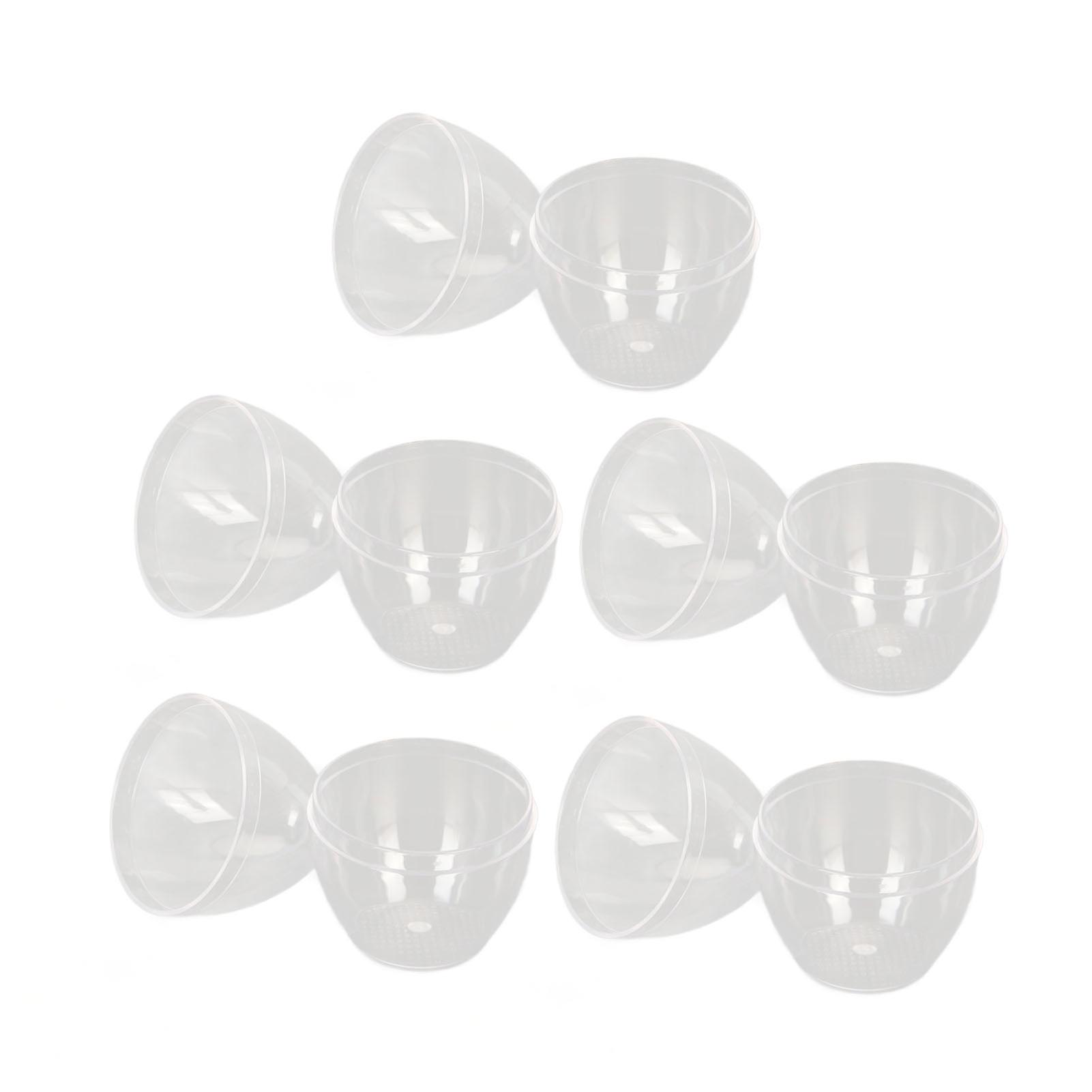 5pcs Makeup Sponge Storage Box Case Portable Transparent Egg Shaped Sponge Blender Holder Container 