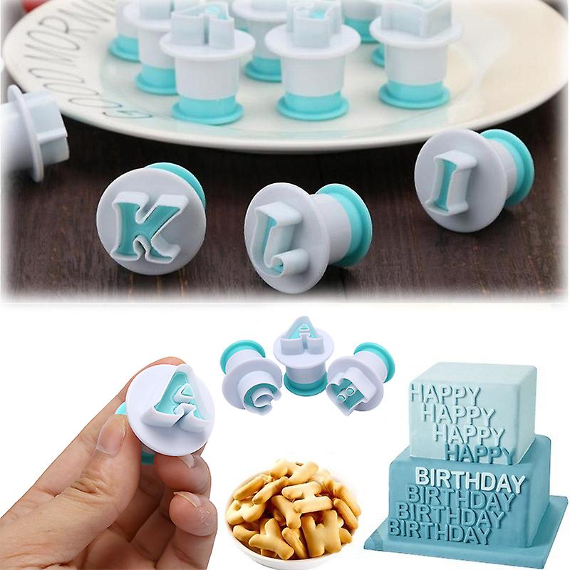 Cupcake Mold Cake Decorating Tools Alphabet Number Cookie Cutter Stamp Impress