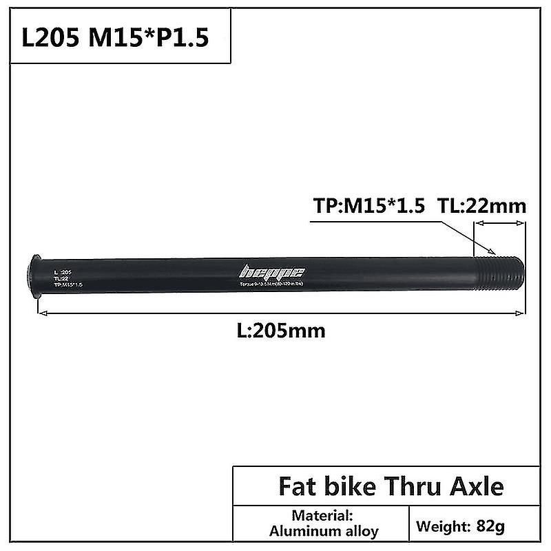 Bicycle Thru Axle Fatbike Axle Skewers Bike Hubs Tube Shaft Quick Release Front Rear Axle M12 M15 P1