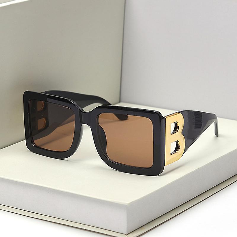 Nueva moda oversized La letra B Square Luxury Trend Gafas de sol Mujer Hombre Retro Rectangle Gafas de sol Trendy