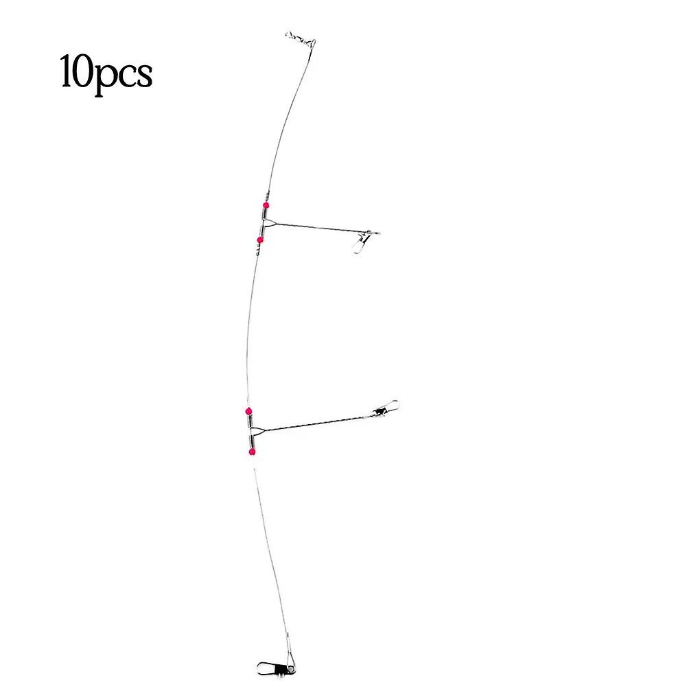 10 قطع أسلاك الصيد الفولاذ المقاوم للصدأ المضادة للتوتر هوك الخط الرائد المضادة لدغة امتصاص الصدمات الصيد الأسلاك الصيد اكسسوارات الصيد