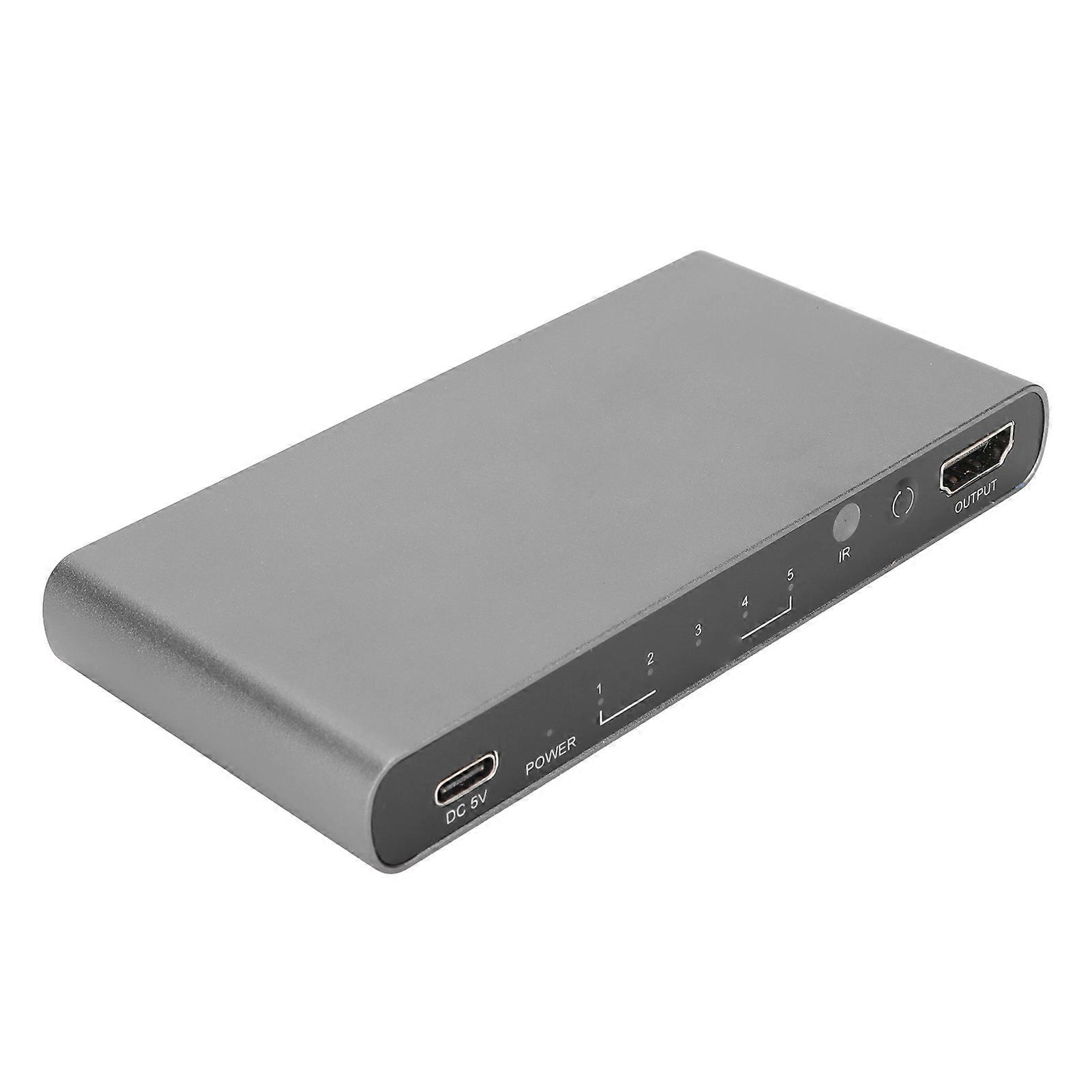 SWH51 5x1 HDMI Switcher 4K 60Hz HD Multimedia Interface with Remote