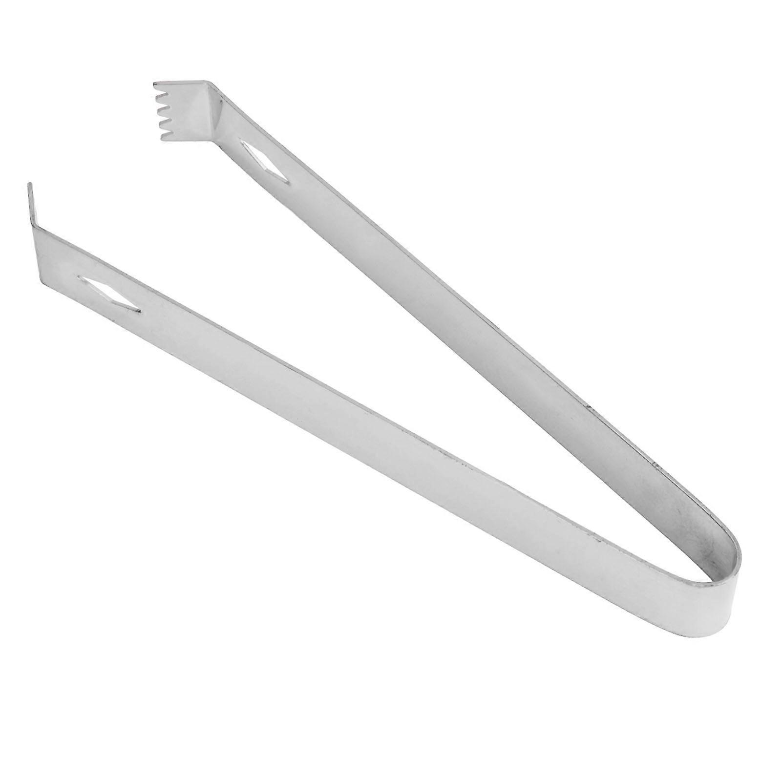 Cocktail Tong Thickened Rhombus Stainless Steel Food Ice Sugar Cube Tong for Bar Mirror Reflection 