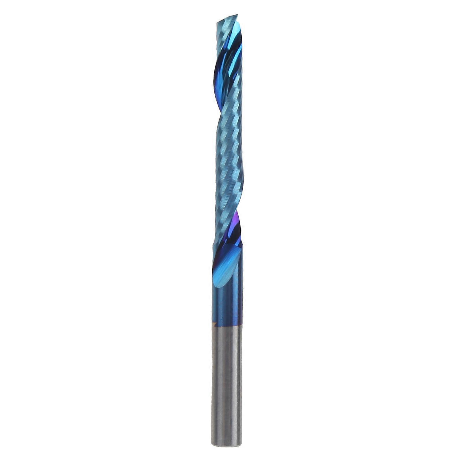Single Flute Cutter Tungsten Steel Spiral End Mill Straight Shank Cnc Router Bit 4x28x55