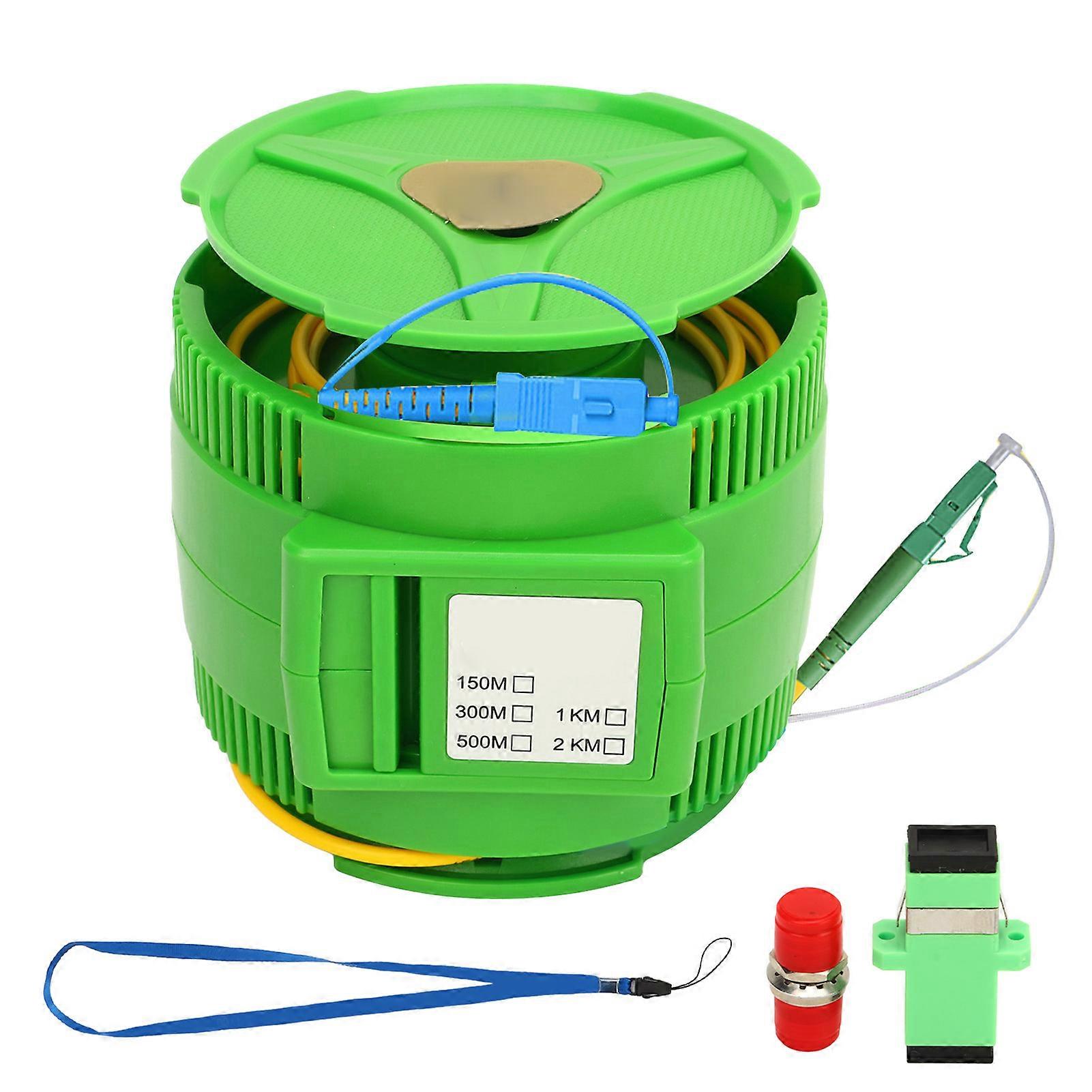 Fyearfly OTDR Jumper Cable Box, OTDR Launch Cable Box SCUPC LCAPC Connector Single Mode Fiber Optic Test Extension Cable(2000m)