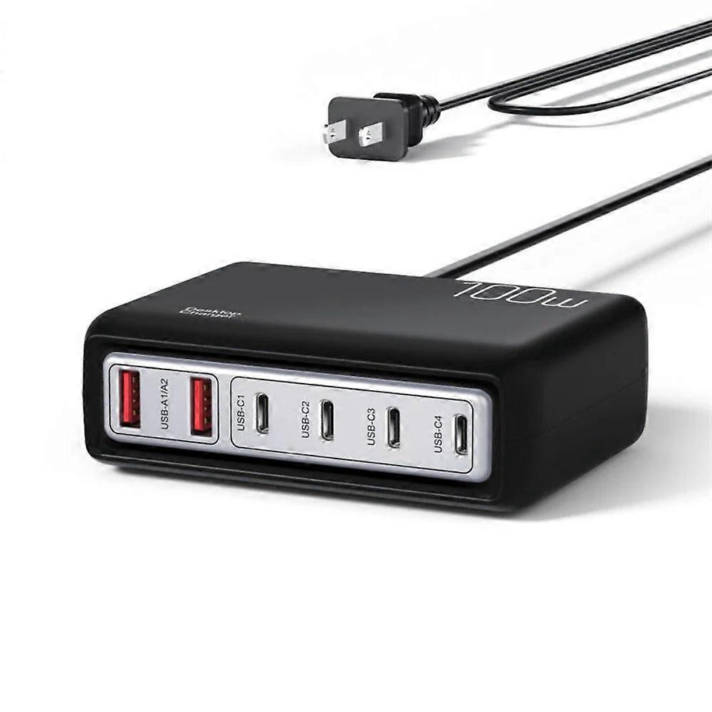 100W 6-port Usb Pd Charger, Fast Charging Station For Iphone, Samsung, Huawei, Xiaomi