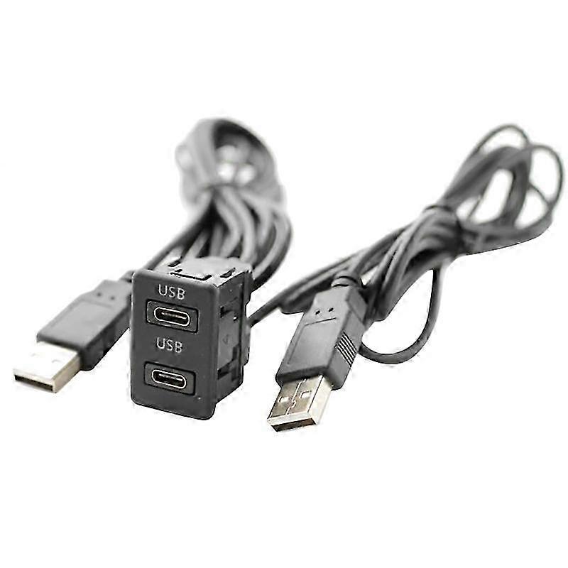 150CM Car Universal Dual Flush Mount Two TAPYC Port Extension Cable Lead Mounting Panel TAPYC Cable