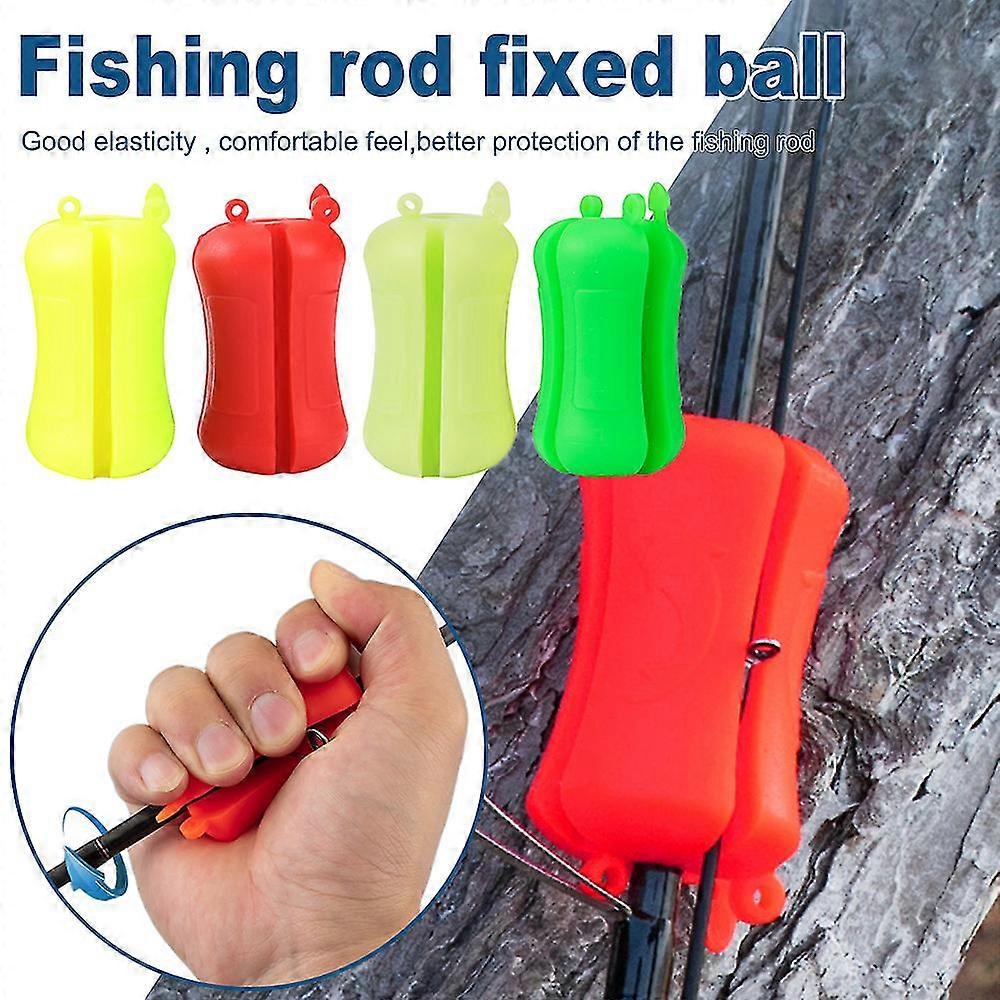 Portable Fishing Rod Fixed Ball Soft Reusable Wear Resistant 4 Holes Fishing Supplies