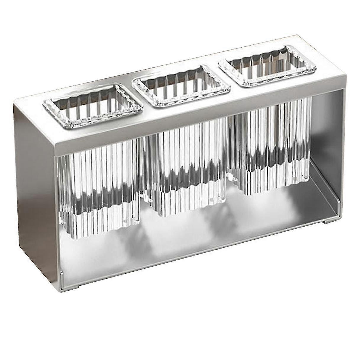 Countertop Cutlery Drying Holder Cutlery Drainer Tableware Holder Box Tabletop Separated Fork Chopstick Storage Grey