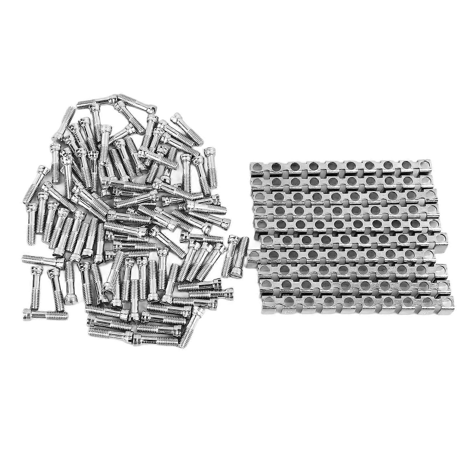 10PCS Terminal Bars with 100PCS Screws FBI10?8 Center Connection Wiring Terminal Block Strip for UK6N