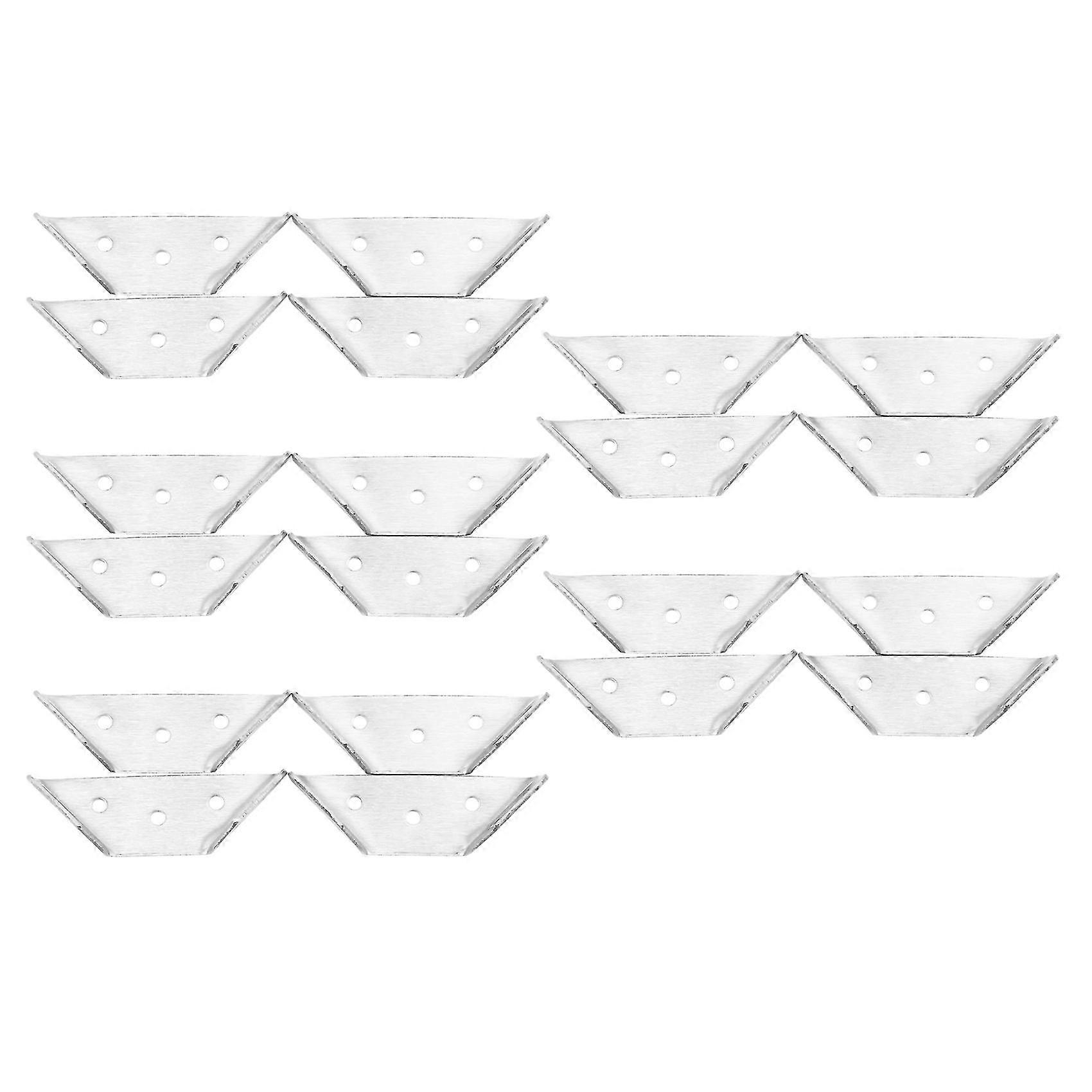 20pcs Multifunctional Stainless Steel Angle Code Right Angle Fixed Bracket Furniture Wood Board Ang