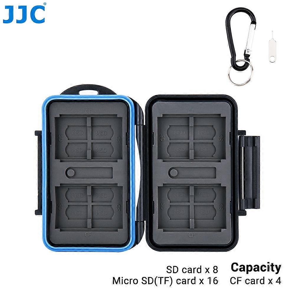 JJC Deluxe Memory Card Case Compact SD Micro SD CF Cfexpress TF Card Slot Holder Protector Storage Box with Carabiner Waterproof