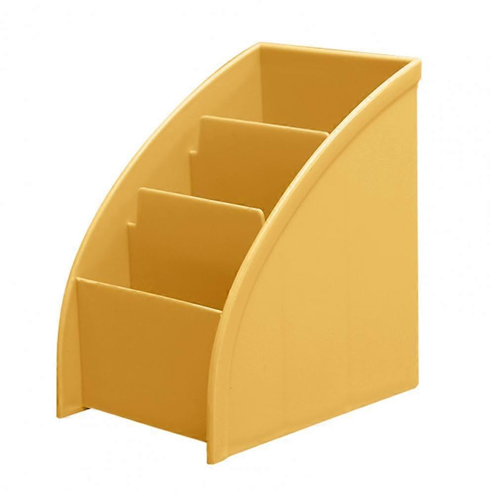 Brush Table Storage Box Desk Organizer Anti-slip Versatile 3 Compartments Makeup for Office