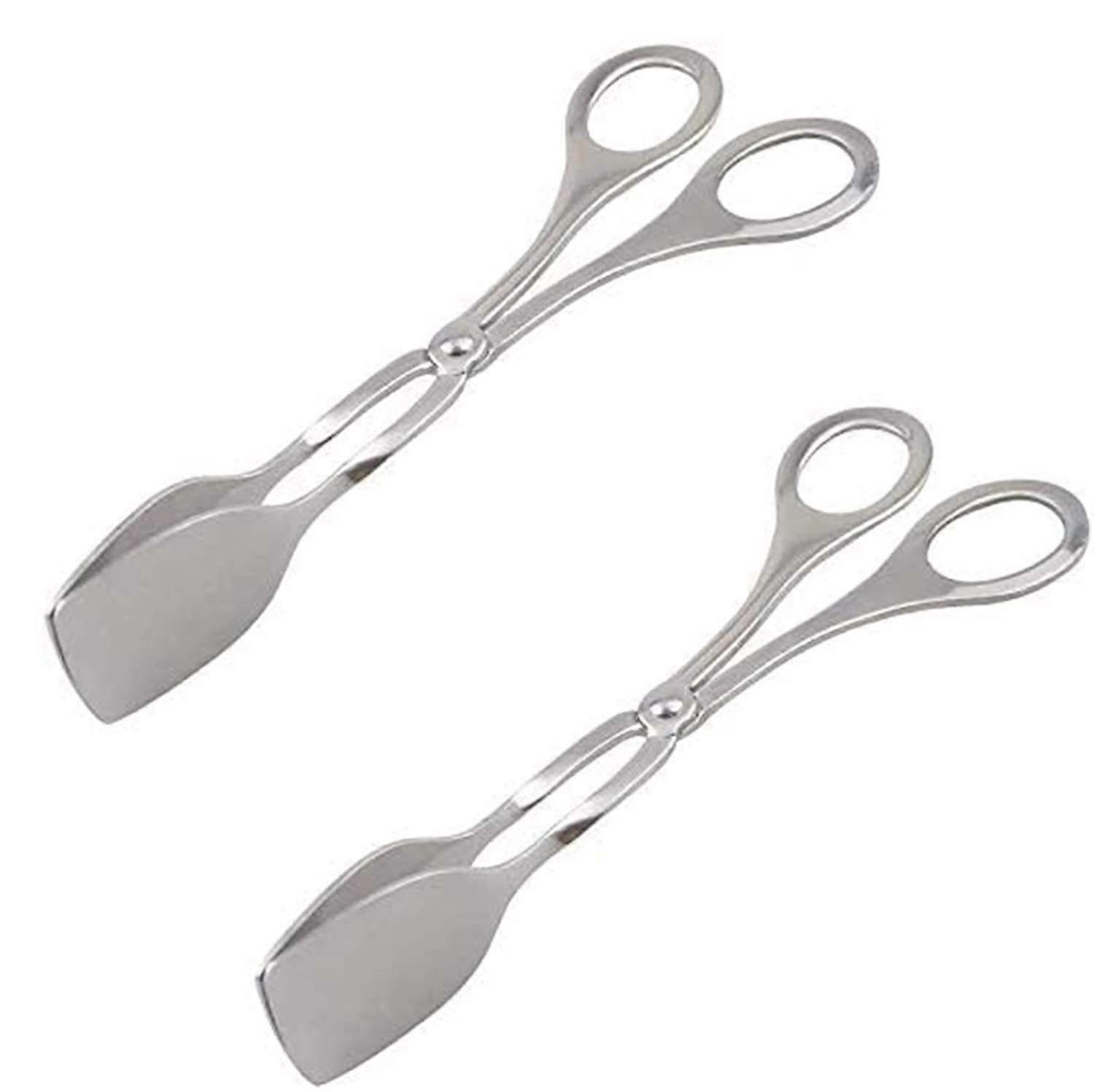 2 قطعة من ملقط المطبخ ملقط الشواء ملقط المعجنات ملقط التقديم ملقط متعدد الأغراض ملقط طبخ على شكل مقص للاستخدام اليومي لالتقاط شرائح من 