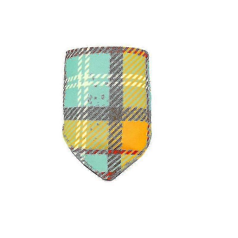 Pet Triangle Towel Three-layer Thickened Waterproof Saliva Towel, Size: Xs(yellow Green)