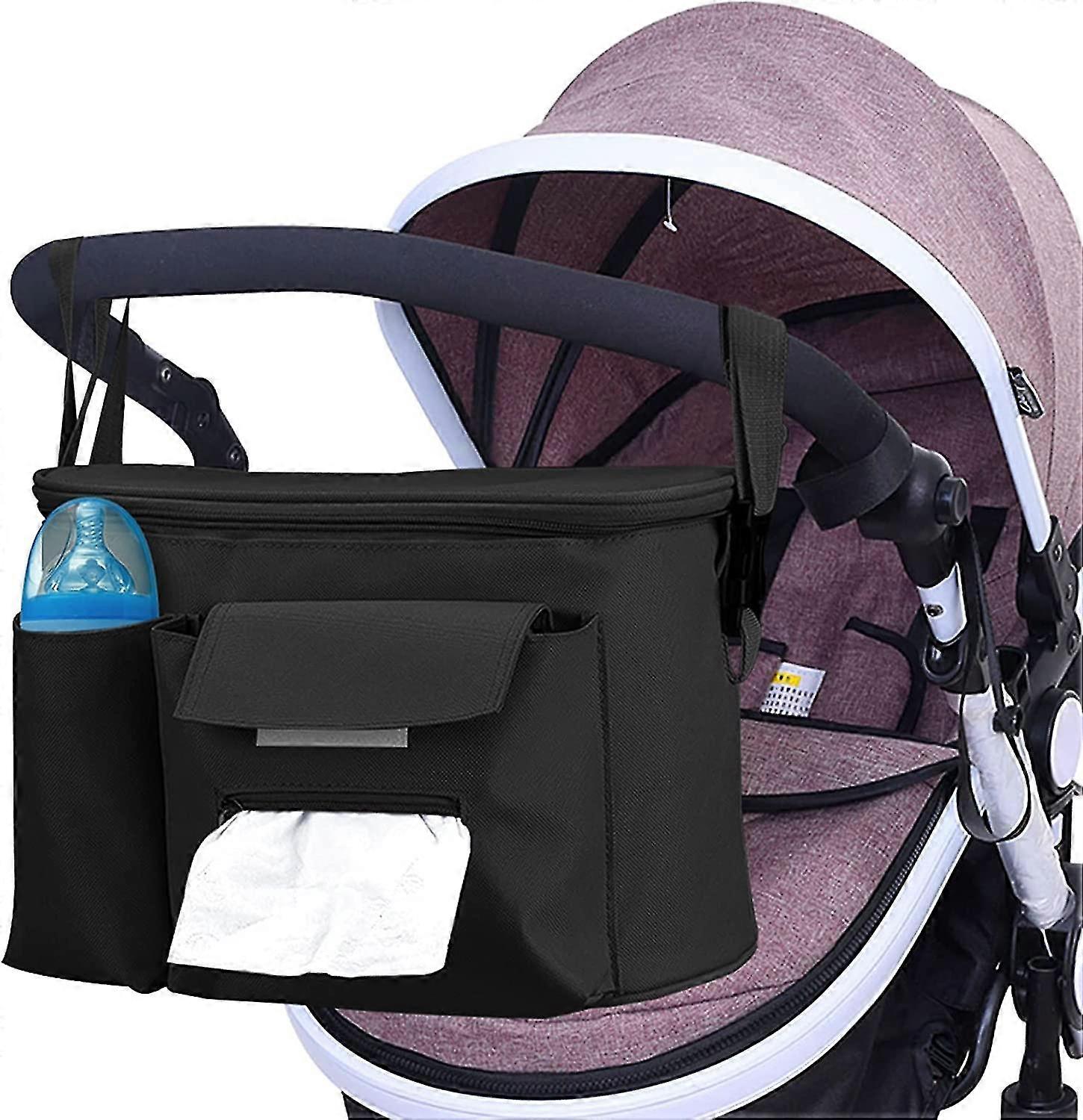Baby Buggy Stroller Organiser Large Capacity Pram Pushchair Mummy Storage Bag Cup Bottle