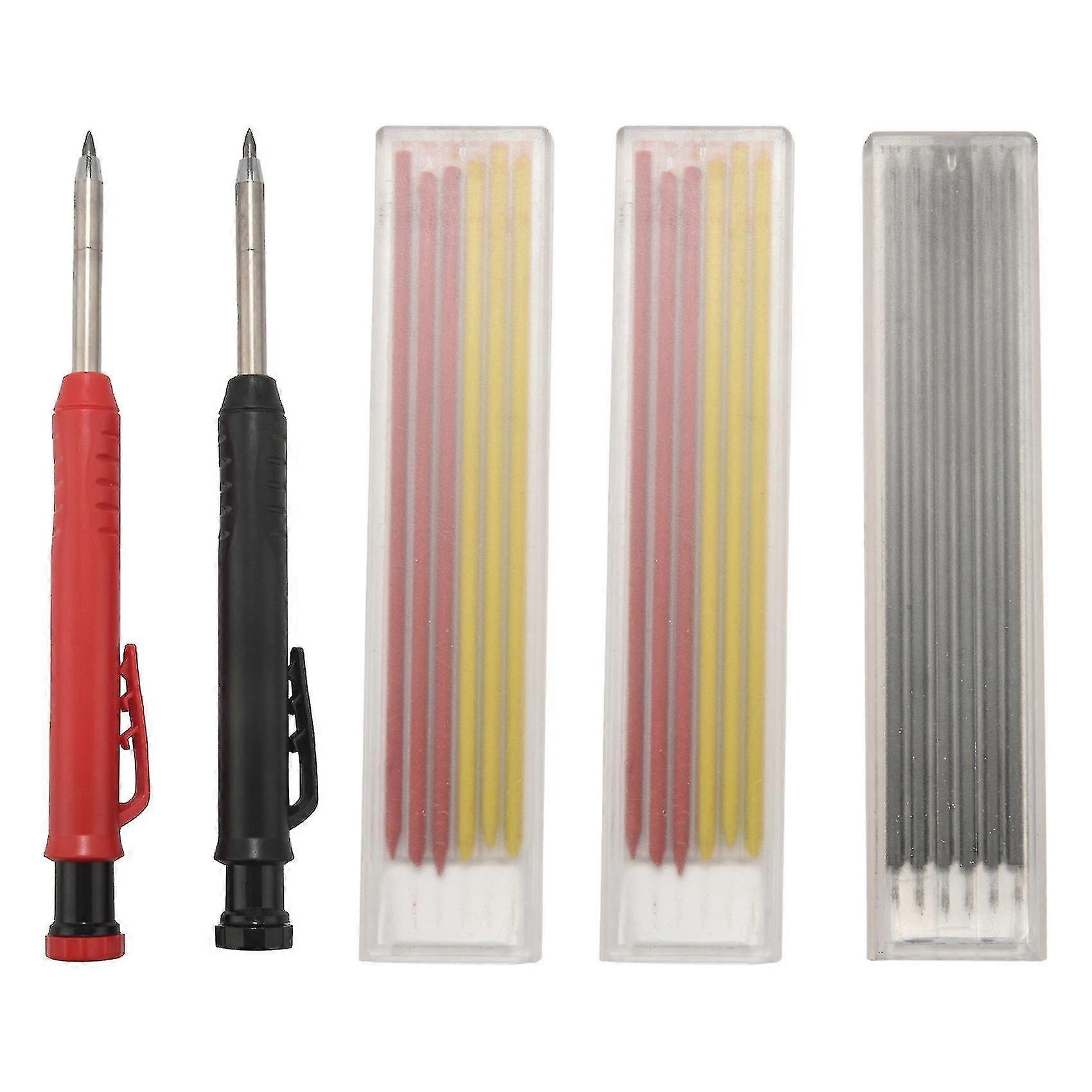 2pcs carpenter pencils 18pcs pencil leads compatible with drawing making