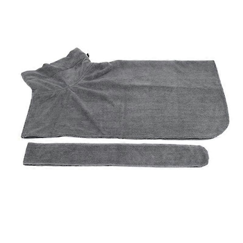 quick-drying dog bath robe pet bath towel super absorbent washable drying towel for dogs pet (size l, gray)
