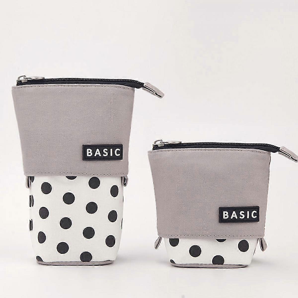 Drop-down Wave Point Pencil Case, Large Capacity Canvas, Student Cute Pencil Case, Variable Retractable Creative Pen Holder