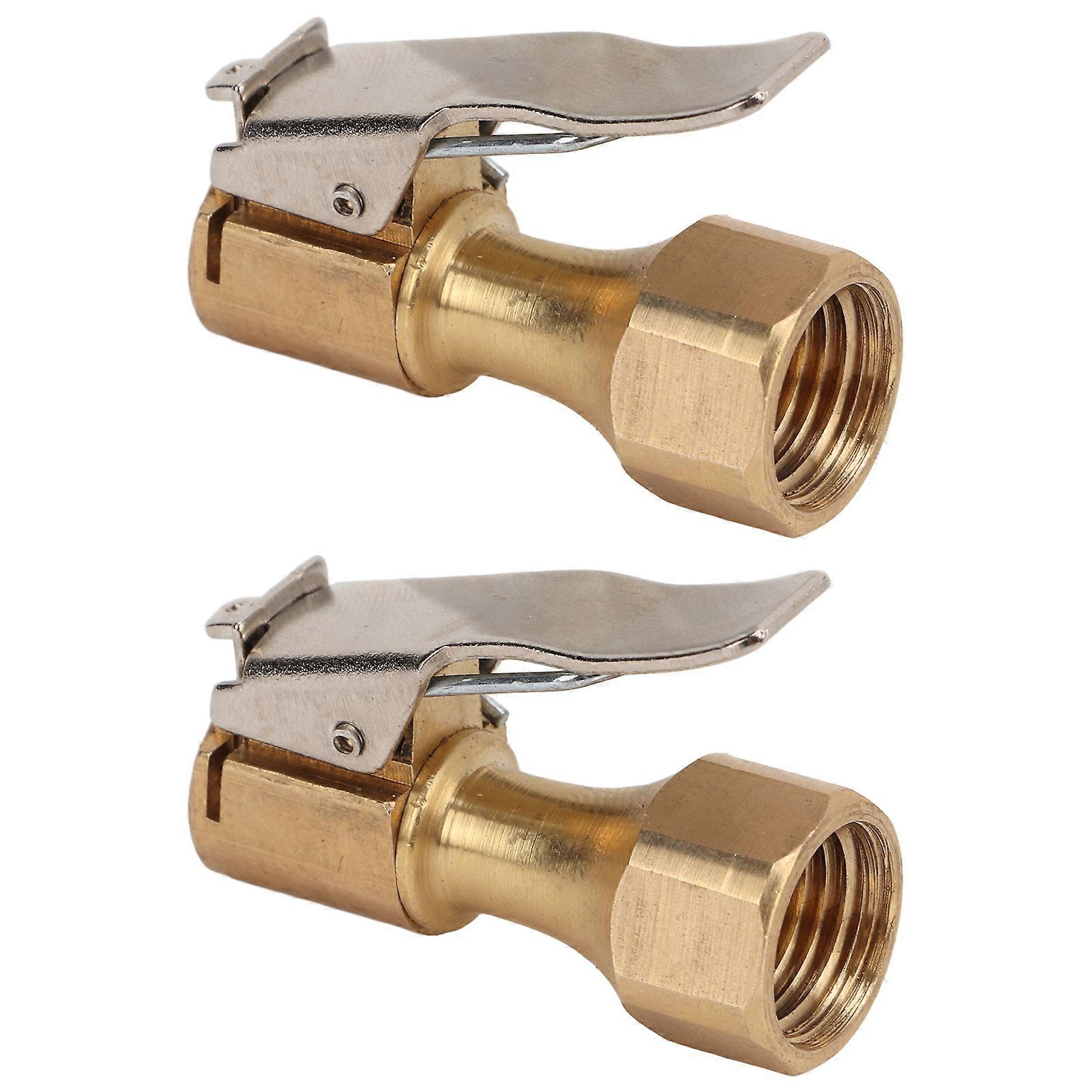 2PCS Air Chuck Brass Internal Thread Tire Pump Nozzle Connector Universal for Inflators