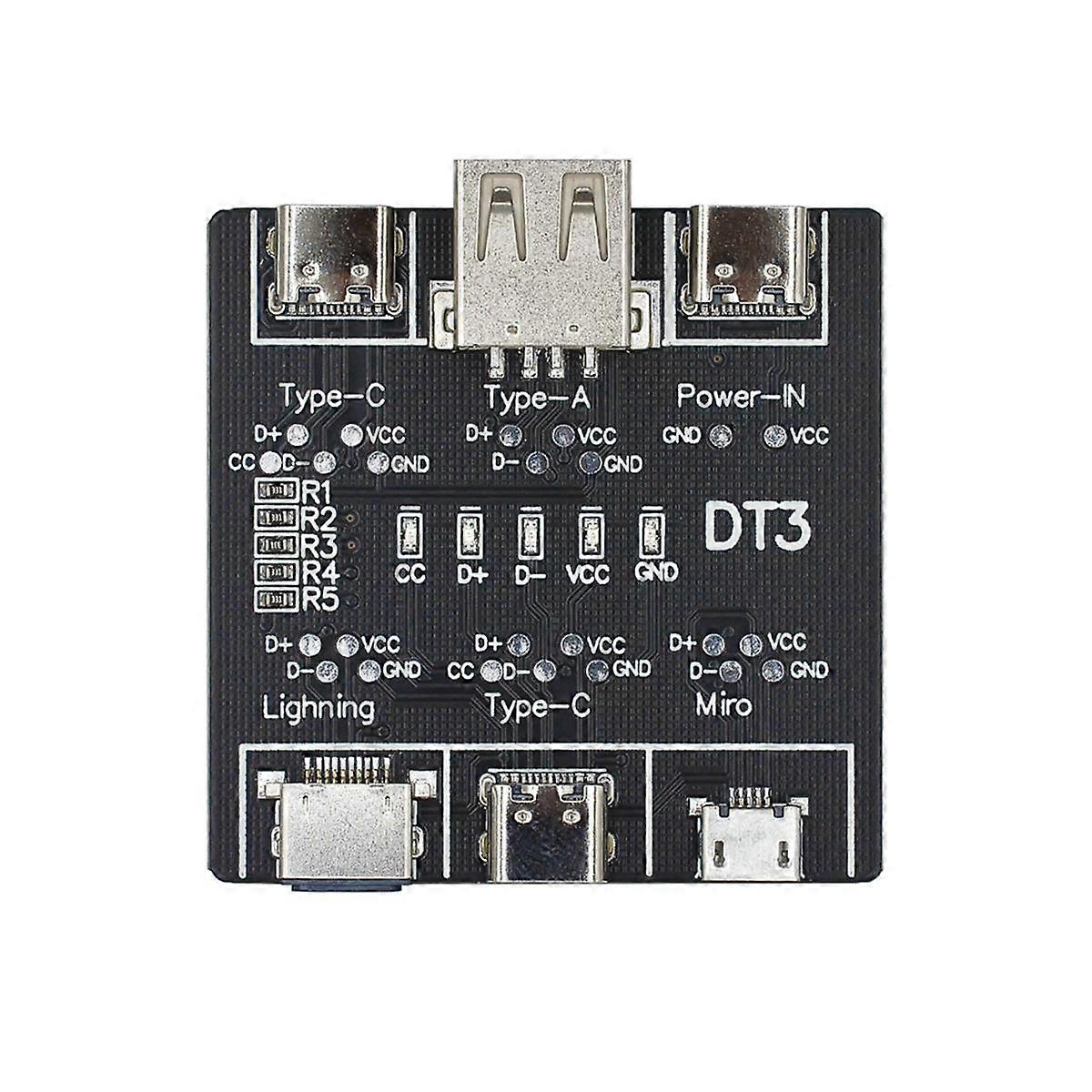 USB Data Cable On-Off Detection Board for Micro-Type Type-C Port DT3 USB Cable Tester Fast Detectio