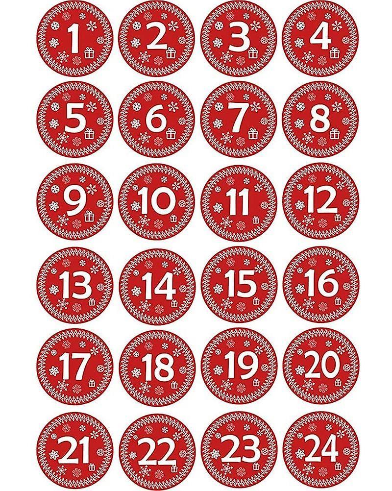 Adventskalender Zum Befüllen - 24 Papiertüten Mit Aufklebern - Nordic Vintage Design
